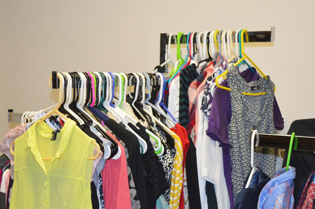 Part of Housing's Clothing Closet