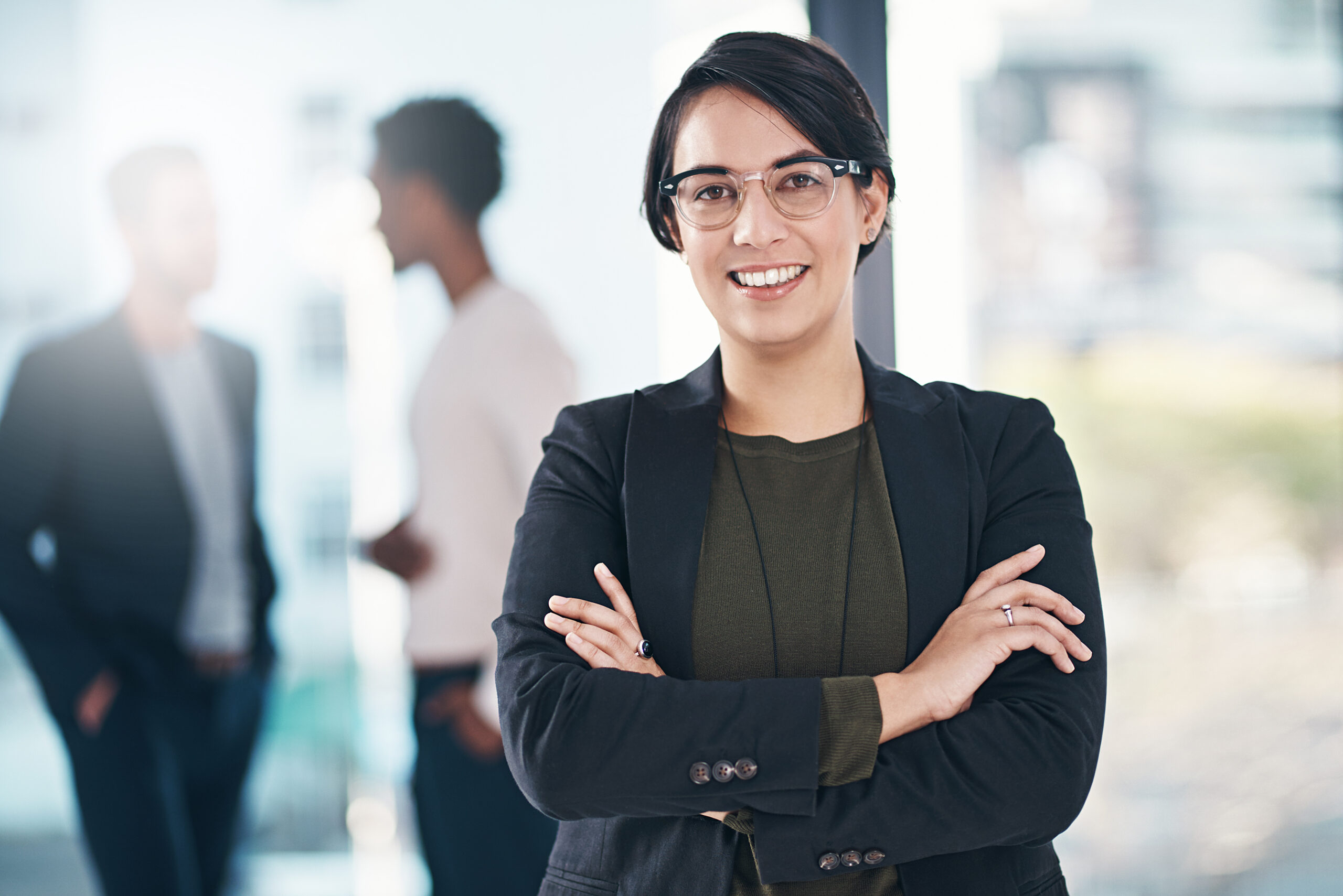 She actively sees with business insight.